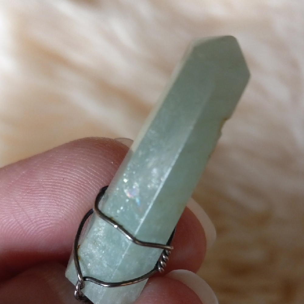 Wire-Wrapped Crystal Point - Picture 4 of 4